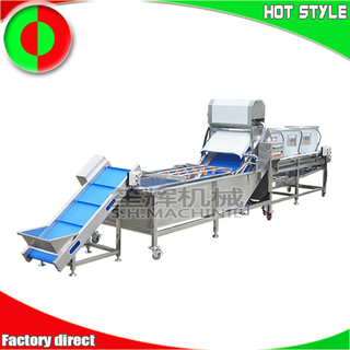 Commercial longan lychee hawthorn cherry tomatoes jujube cleaning machine air drying line fruit machine