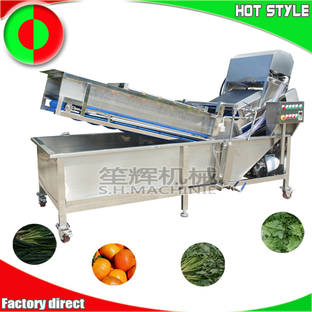 Commercial vegetable washing machine ozone fruit cleaning machine air bubble washer cleaner