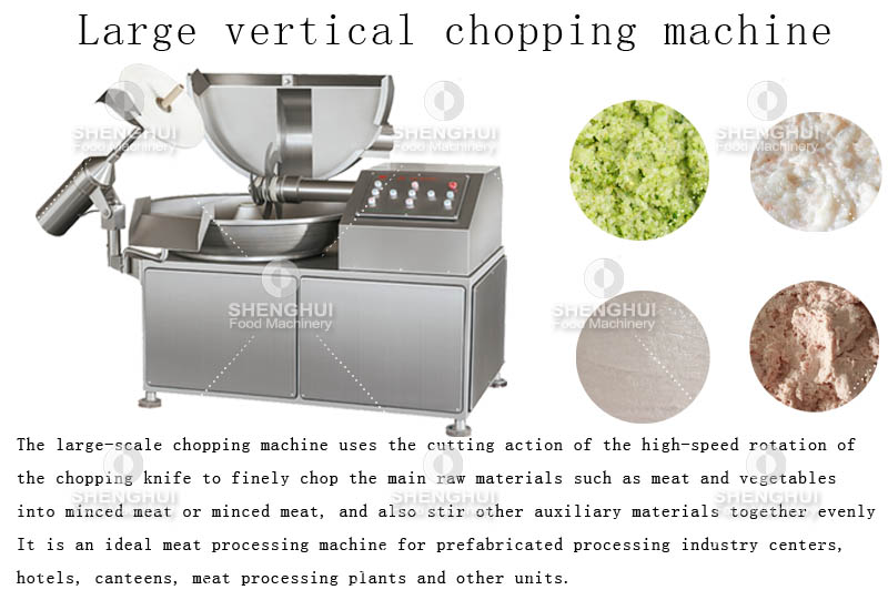 Large vertical food chopping machine mixer meat vegetable chopper